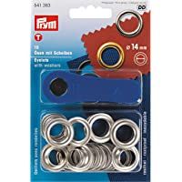 Prym – Ojales con Arandelas- Latón- Plata- 14 mm